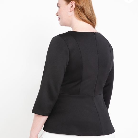 Rosette Ruffle Peplum Top - Picture 7 of 8